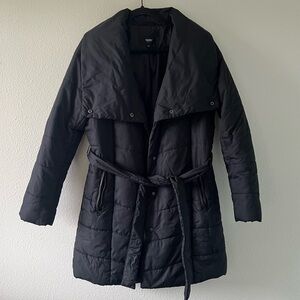Mossimo Puffy Coat with Waist Belt - Women’s Large
